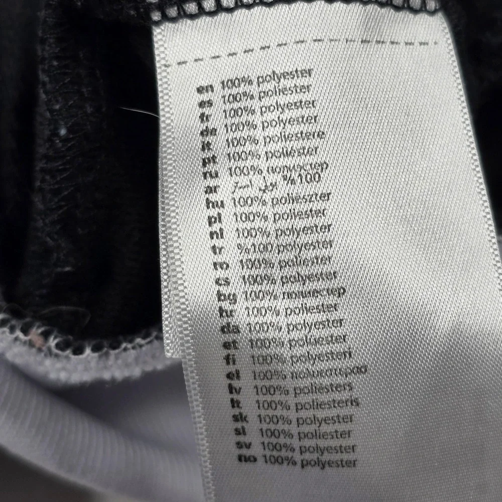Arena Track Jacket Mens Medium Black‎ White Team Oversize Full Zip Retro Logo